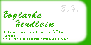 boglarka hendlein business card